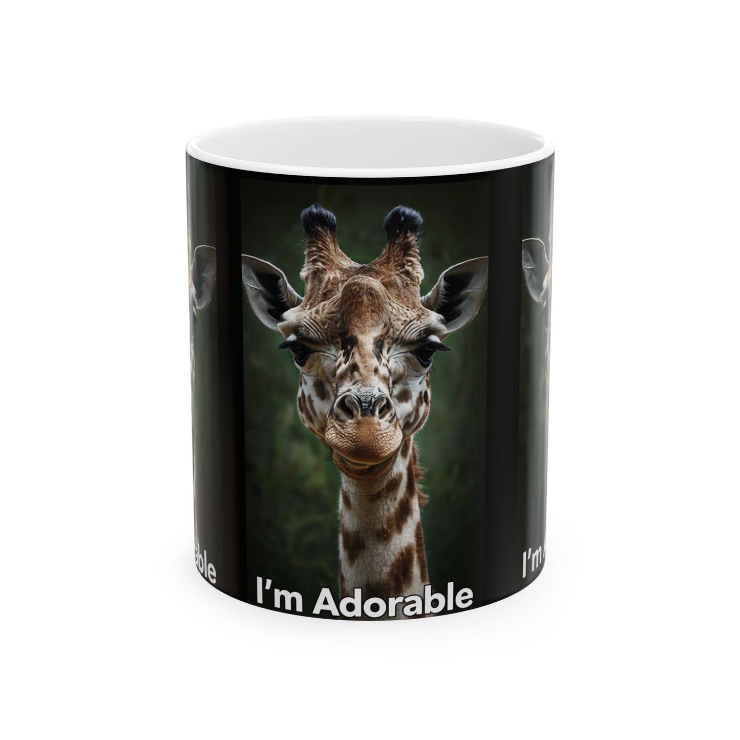 Adorable Giraffe Coffee Mug 'I'm Adorable' One of a Kind Design, Perfect for Adding a Touch of Whimsy and Charm to Your Morning Routine