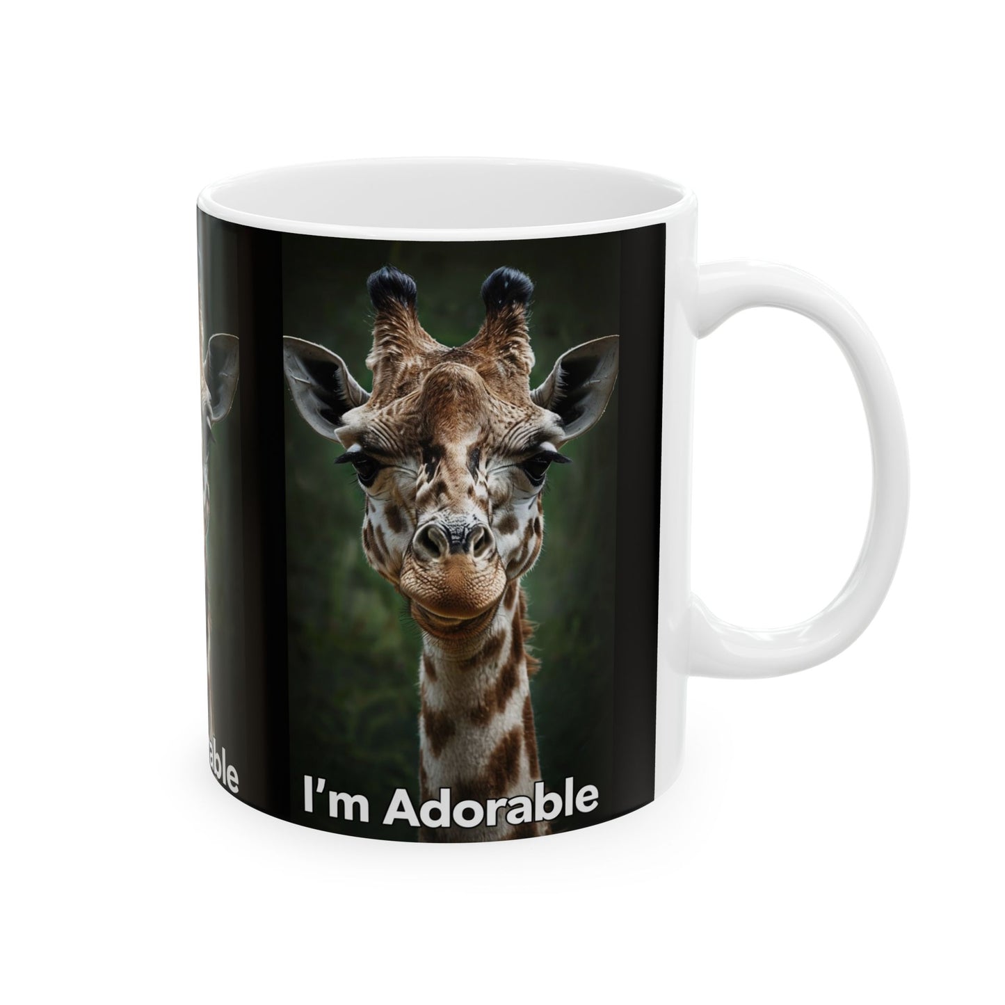Adorable Giraffe Coffee Mug 'I'm Adorable' One of a Kind Design, Perfect for Adding a Touch of Whimsy and Charm to Your Morning Routine