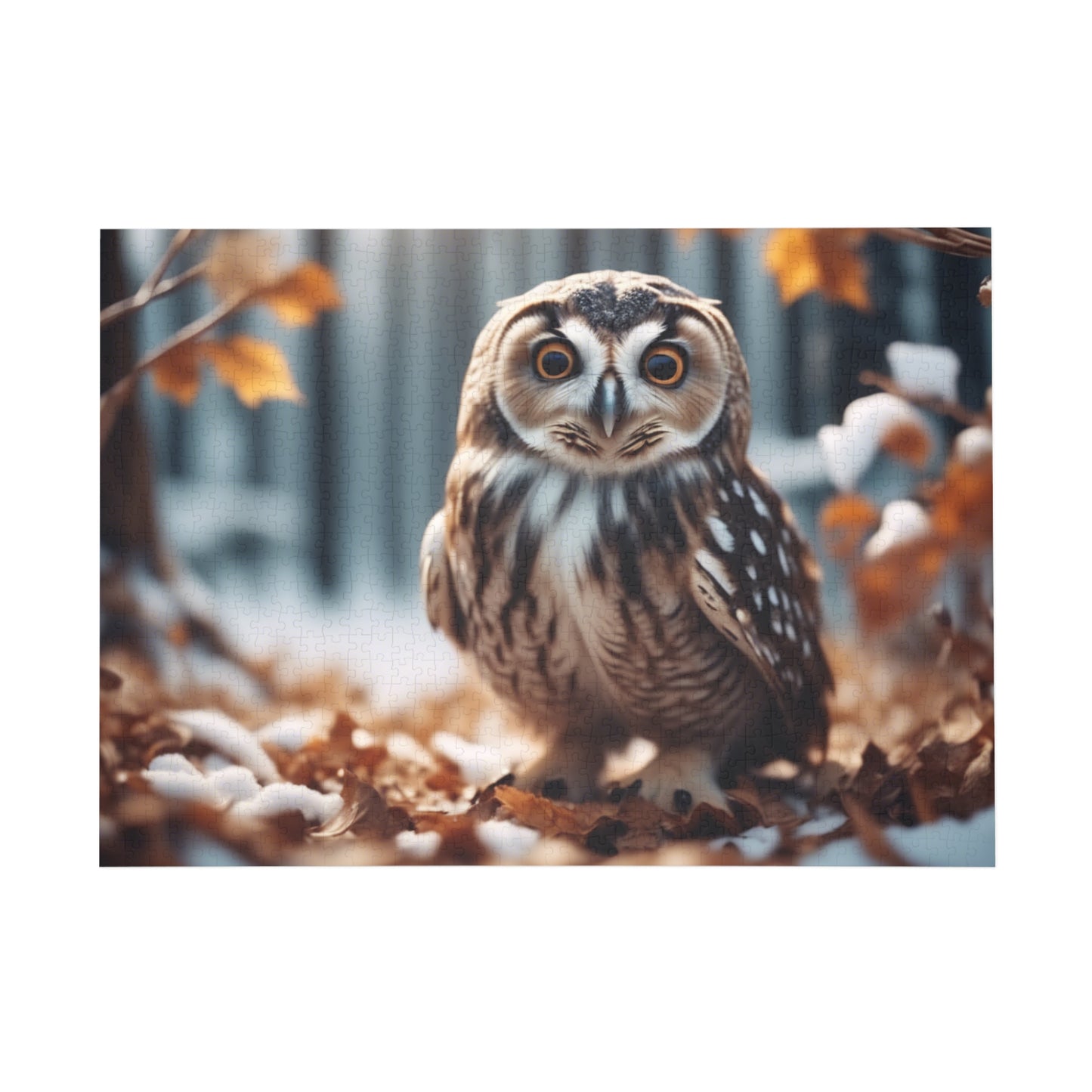 Puzzle - whimsical owl, puzzle, challenge your mind with enchantment in natures beauty