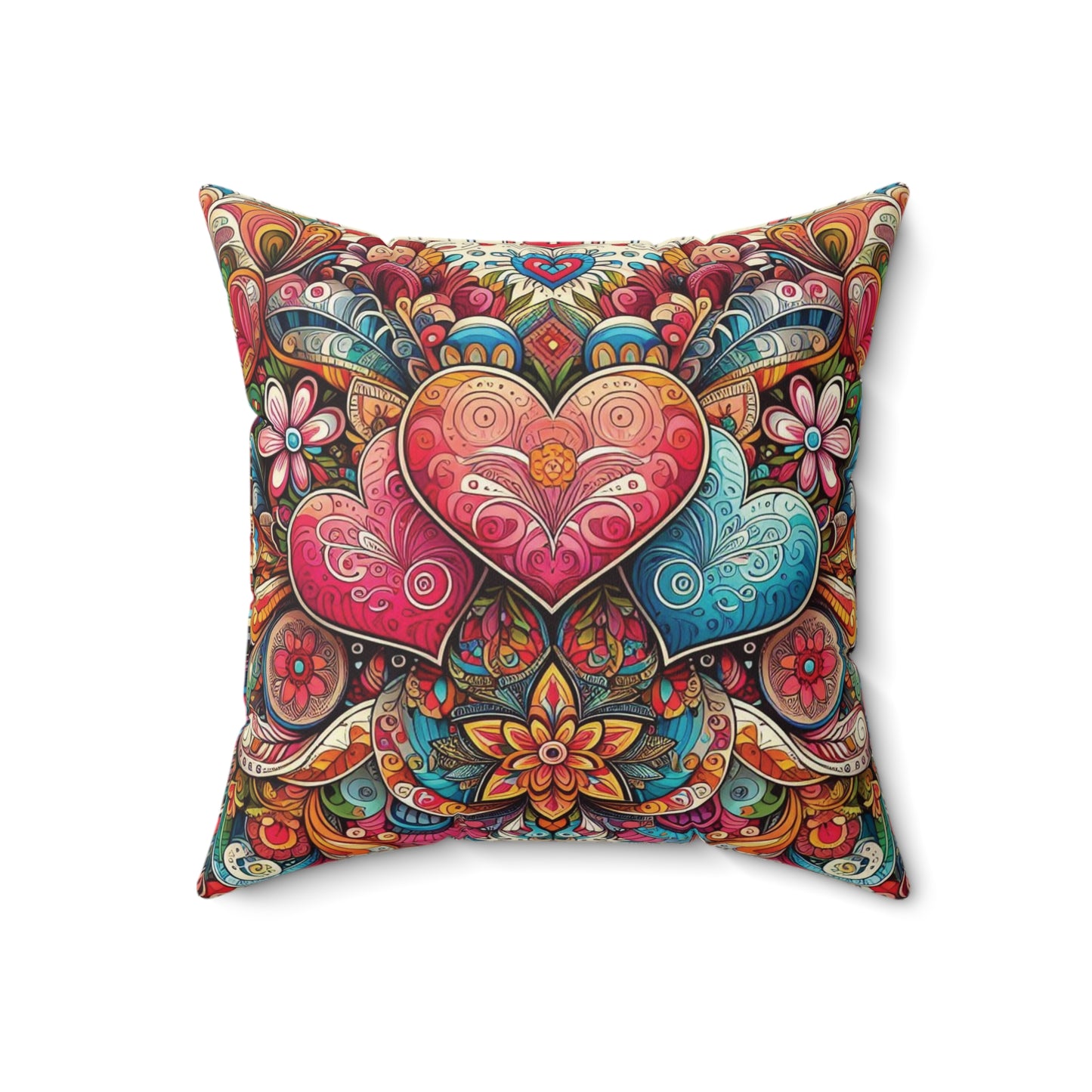 Valentine's Day Pillow, Bohemian Themed Love Cushion, Romantic Decor, Heartwarming Decor, Gift for Wife, Love Pillow, Girlfriend Gift