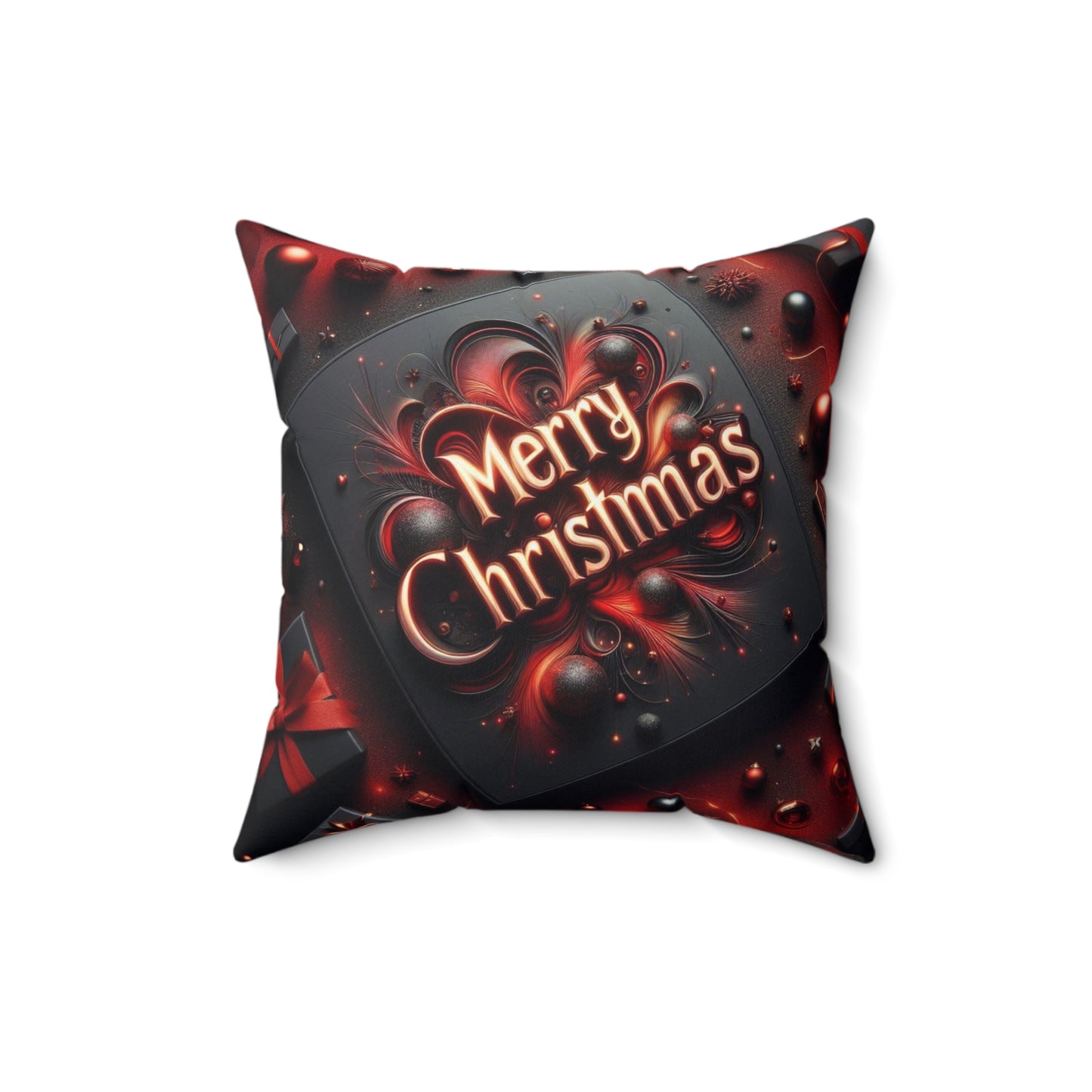 Christmas Velveteen Pillow, Plush Merry Christmas Cushion, Festive Vibe, Christmas Lovers Holiday Decor, Seasonal Gift