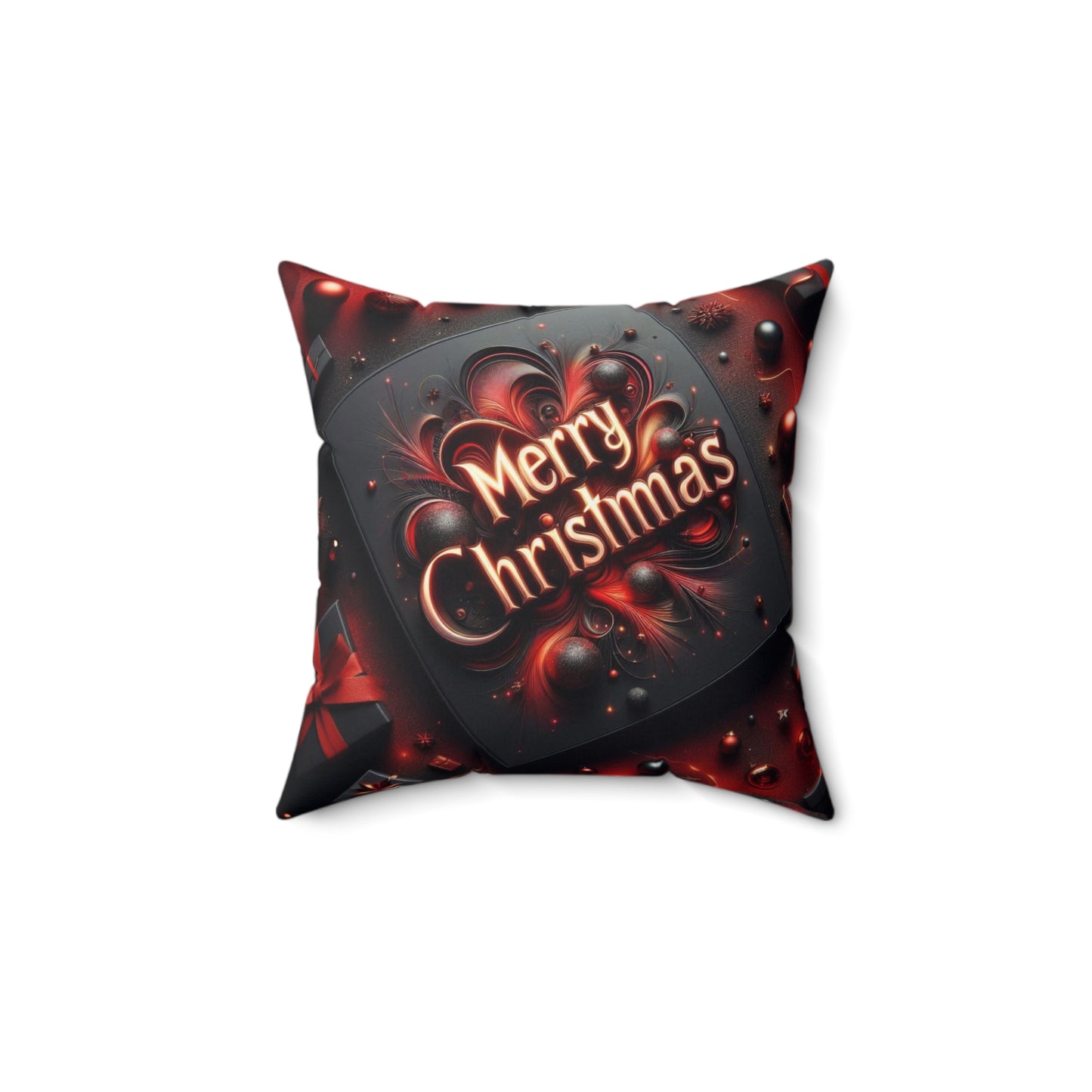 Christmas Velveteen Pillow, Plush Merry Christmas Cushion, Festive Vibe, Christmas Lovers Holiday Decor, Seasonal Gift