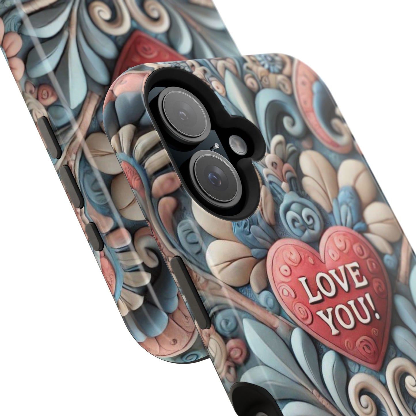 Magnetic Tough Cases, Valentine's Day Cell Phone Cover, 3D Love You, Protective Phone Case, Heart Design, Romantic Gift