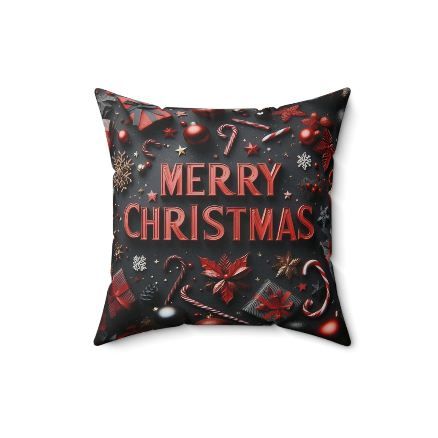 Christmas Faux Suede Pillow, Merry Chistmas pillow, Xmas comfort, Cozy Christmas cheer, Festive Cushion