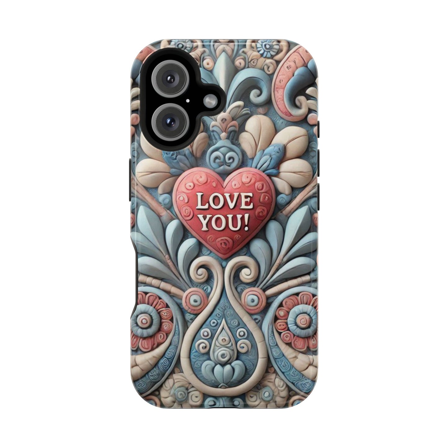 Magnetic Tough Cases, Valentine's Day Cell Phone Cover, 3D Love You, Protective Phone Case, Heart Design, Romantic Gift