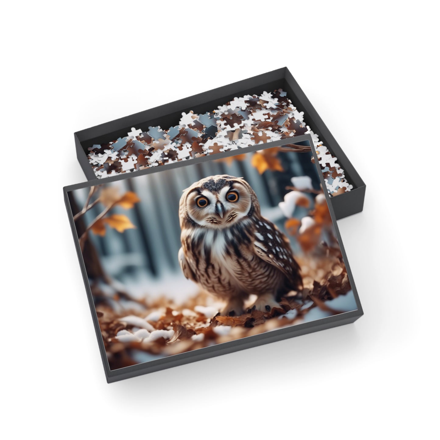 Puzzle - whimsical owl, puzzle, challenge your mind with enchantment in natures beauty