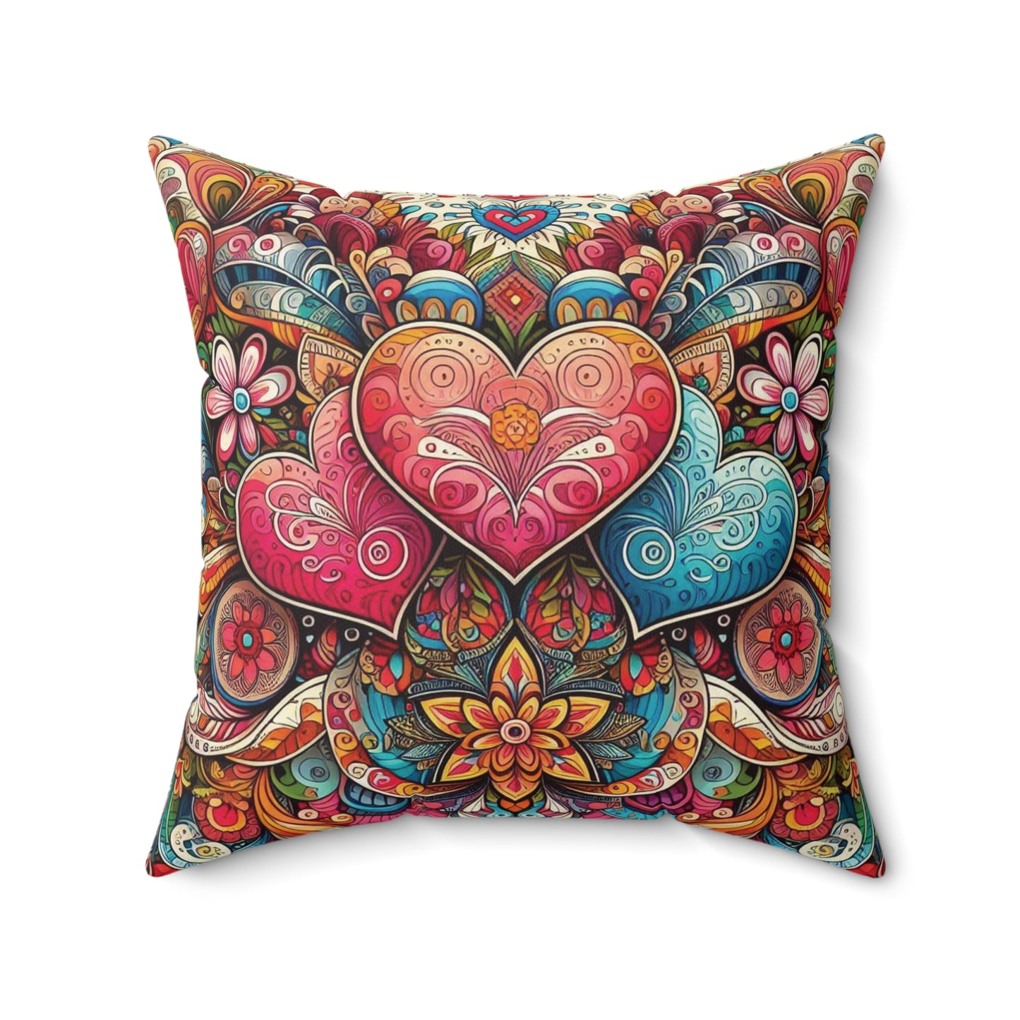 Valentine's Day Pillow, Bohemian Themed Love Cushion, Romantic Decor, Heartwarming Decor, Gift for Wife, Love Pillow, Girlfriend Gift