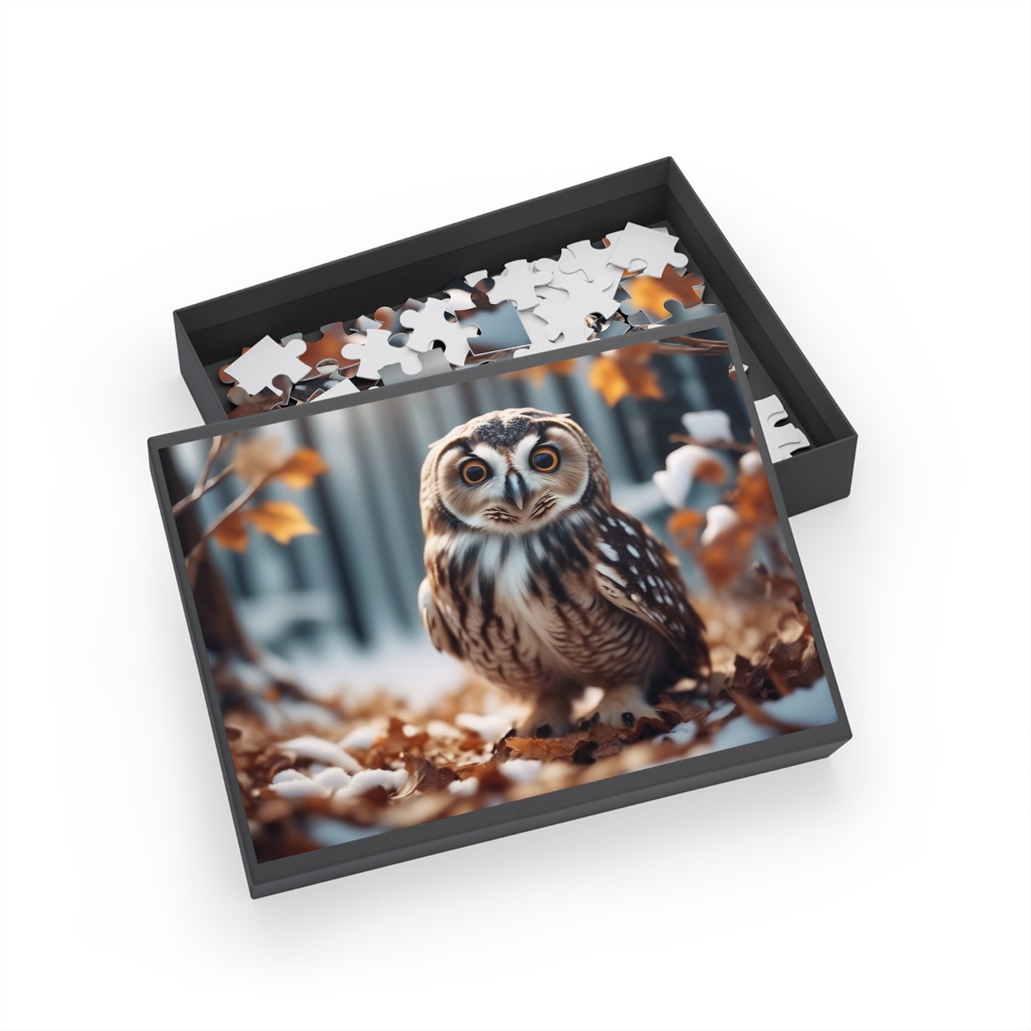 Puzzle - whimsical owl, puzzle, challenge your mind with enchantment in natures beauty