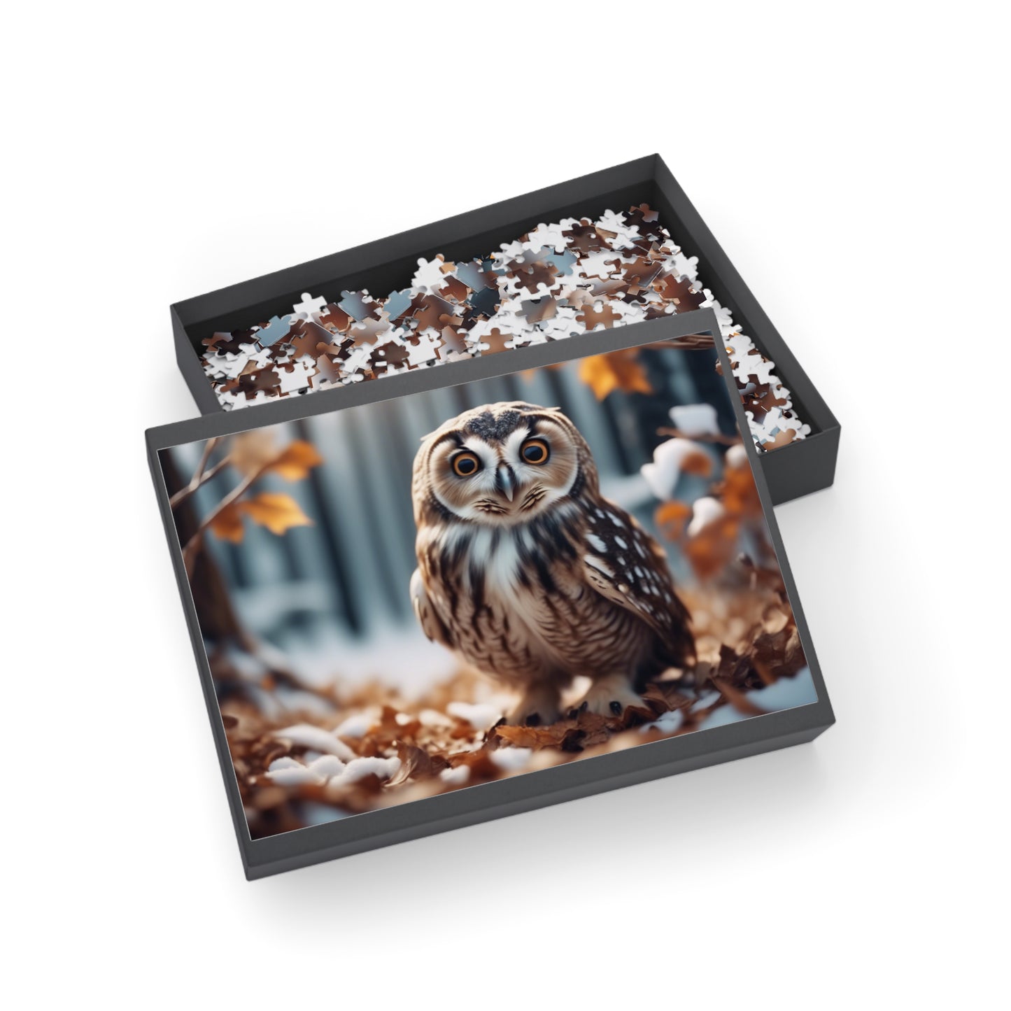 Puzzle - whimsical owl, puzzle, challenge your mind with enchantment in natures beauty