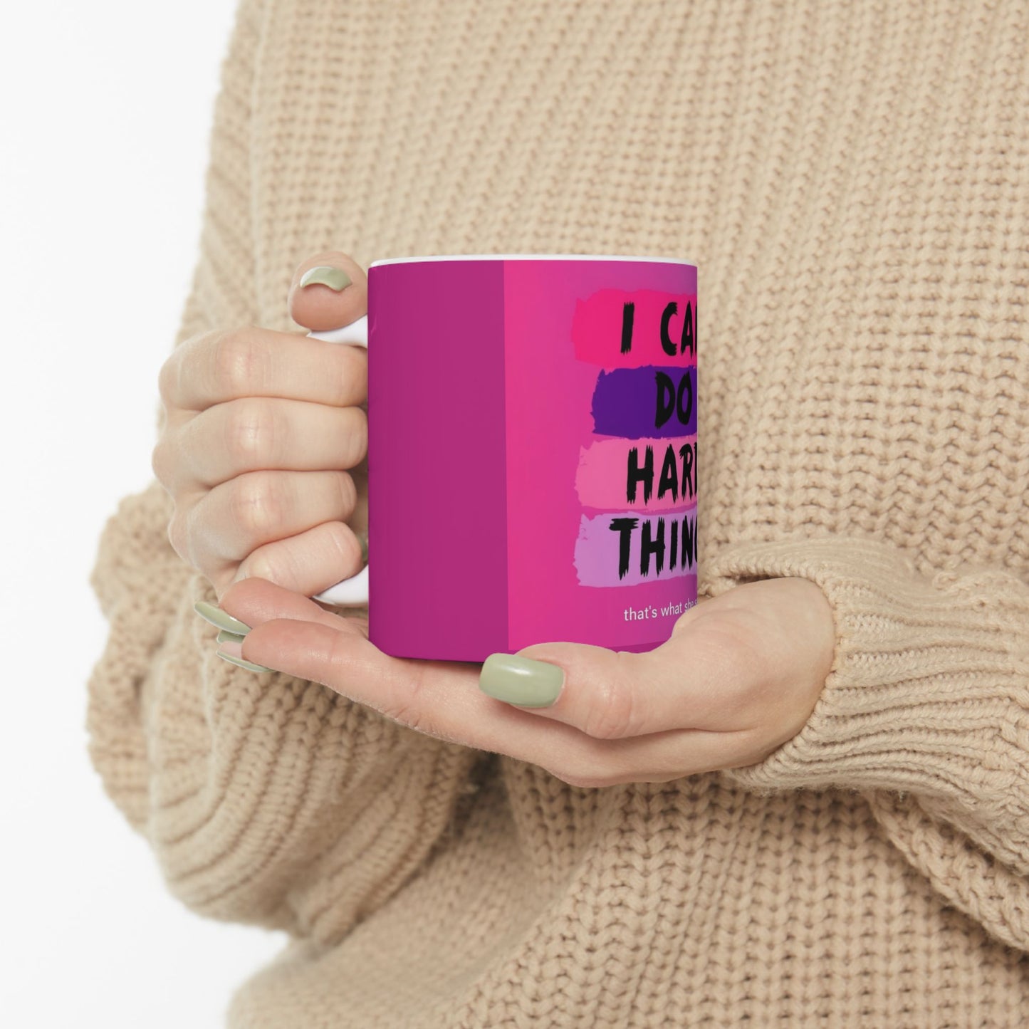 Ceramic mug 11oz & 15oz features a funny saying, perfect for brightening your morning routine. Enjoy your coffee with a laugh!