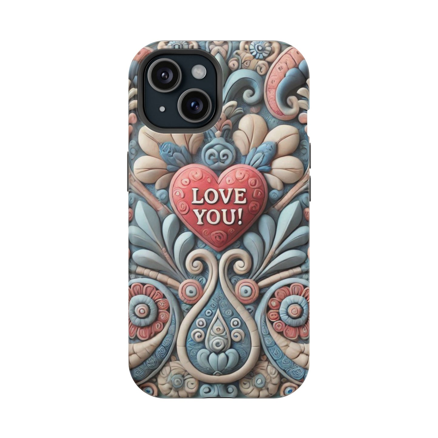 Magnetic Tough Cases, Valentine's Day Cell Phone Cover, 3D Love You, Protective Phone Case, Heart Design, Romantic Gift