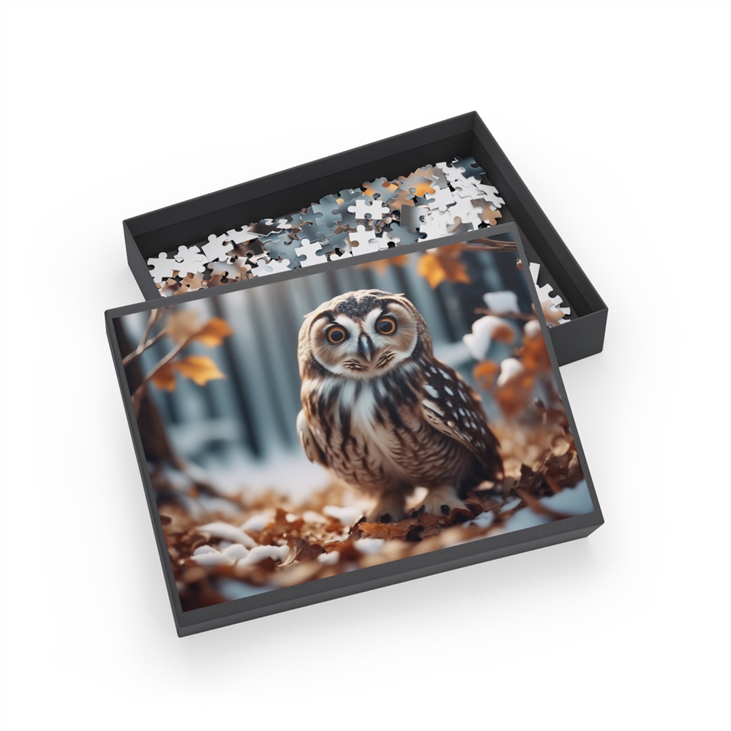 Puzzle - whimsical owl, puzzle, challenge your mind with enchantment in natures beauty