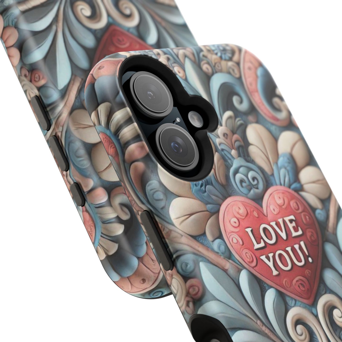 Magnetic Tough Cases, Valentine's Day Cell Phone Cover, 3D Love You, Protective Phone Case, Heart Design, Romantic Gift