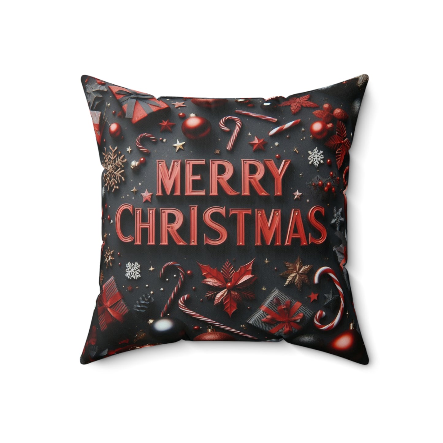 Christmas Faux Suede Pillow, Merry Chistmas pillow, Xmas comfort, Cozy Christmas cheer, Festive Cushion