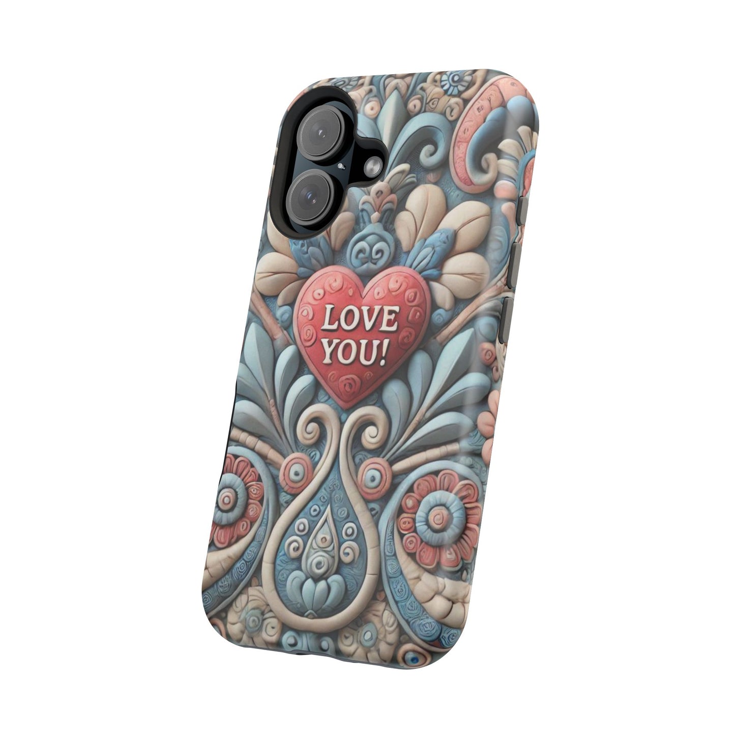 Magnetic Tough Cases, Valentine's Day Cell Phone Cover, 3D Love You, Protective Phone Case, Heart Design, Romantic Gift