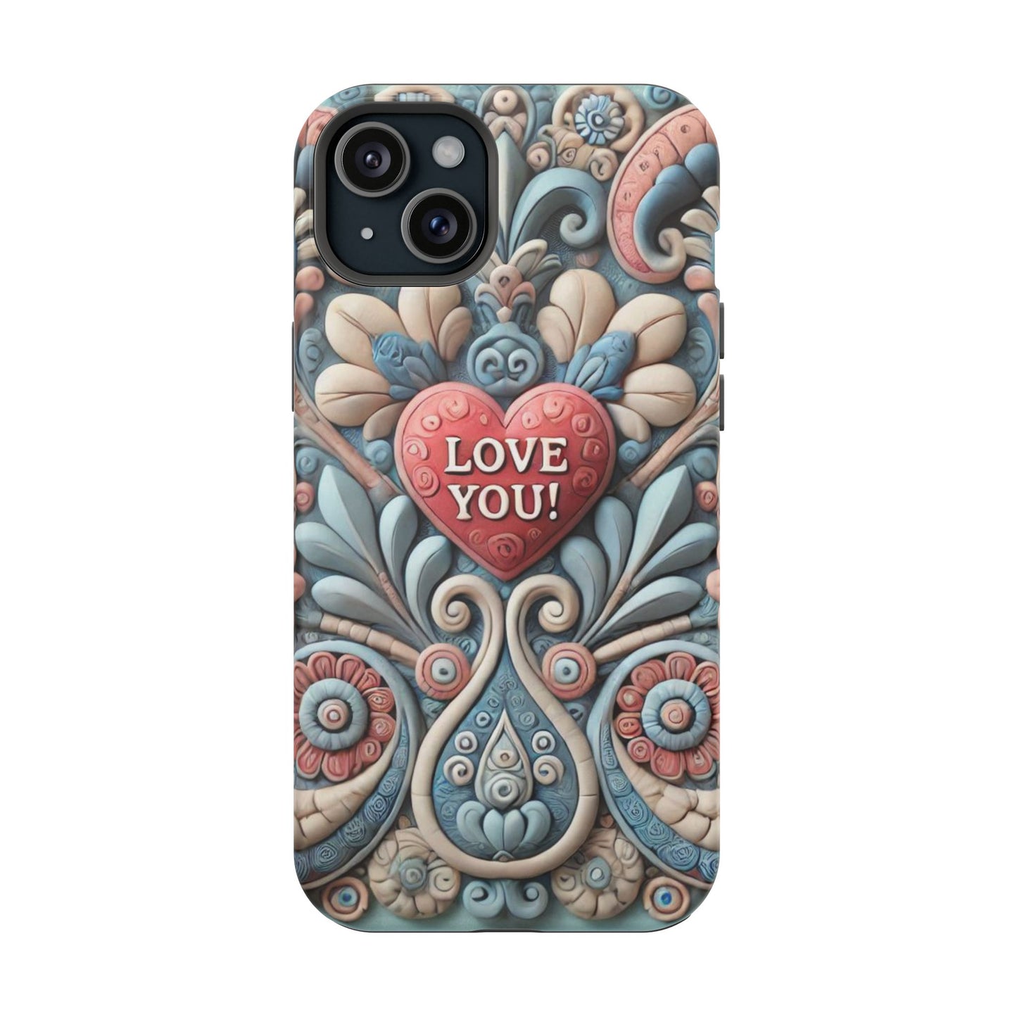 Magnetic Tough Cases, Valentine's Day Cell Phone Cover, 3D Love You, Protective Phone Case, Heart Design, Romantic Gift