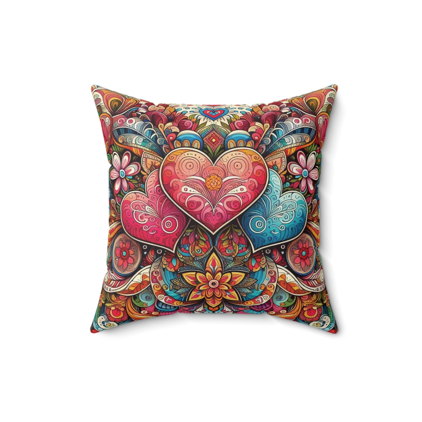 Valentine's Day Pillow, Bohemian Themed Love Cushion, Romantic Decor, Heartwarming Decor, Gift for Wife, Love Pillow, Girlfriend Gift