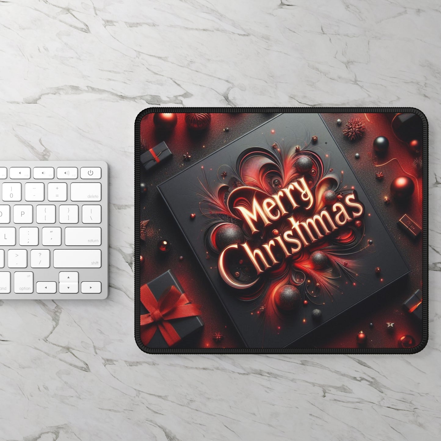 Christmas Gamer Mouse Pad, Gaming Mat for Gamers, Holiday Desk Decor, Xmas Gift for Gamer, Festive Office Accessory, Gaming Mousepad