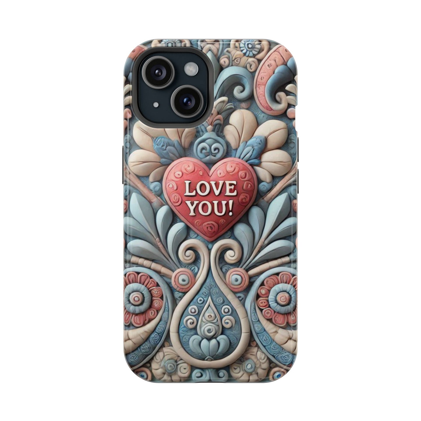 Magnetic Tough Cases, Valentine's Day Cell Phone Cover, 3D Love You, Protective Phone Case, Heart Design, Romantic Gift