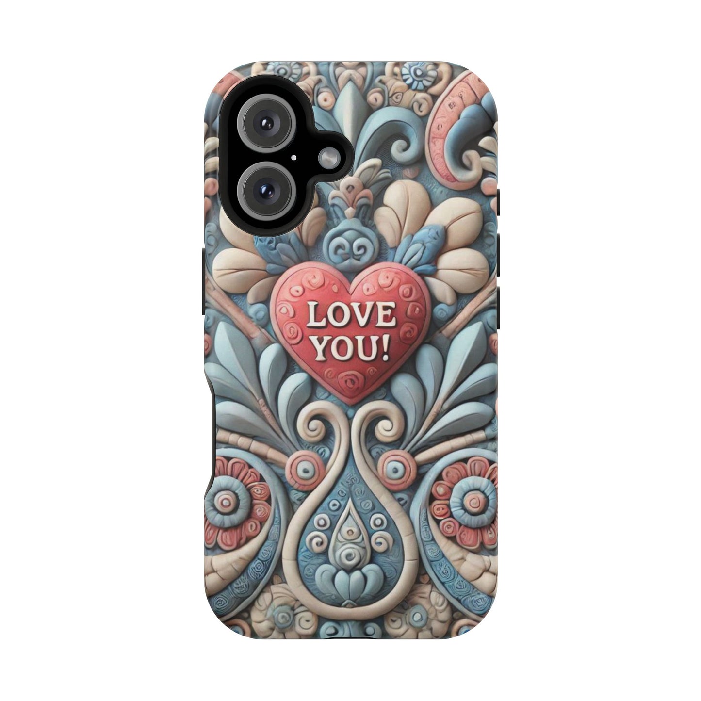 Magnetic Tough Cases, Valentine's Day Cell Phone Cover, 3D Love You, Protective Phone Case, Heart Design, Romantic Gift